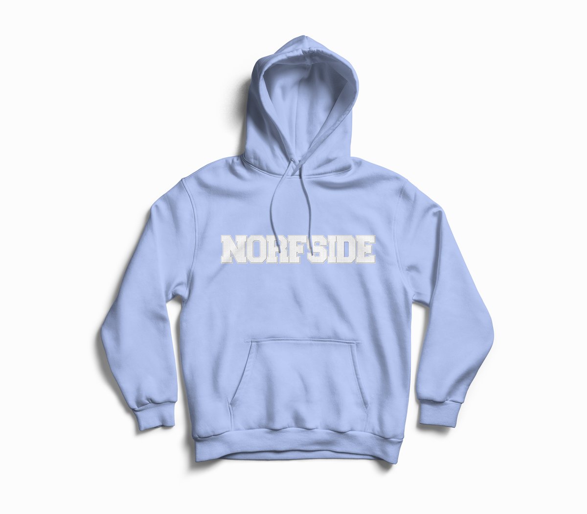 Black and discount baby blue hoodie